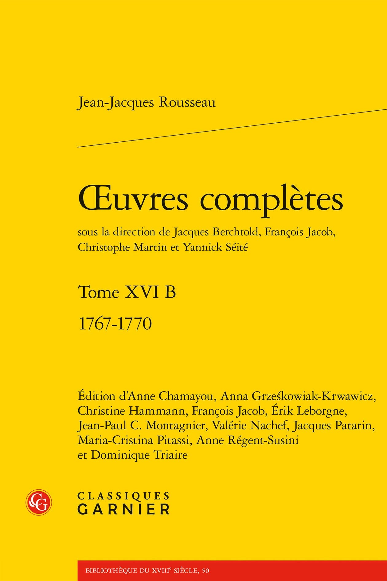 oeuvres complètes: 1767-1770 (Tome XVI B) book