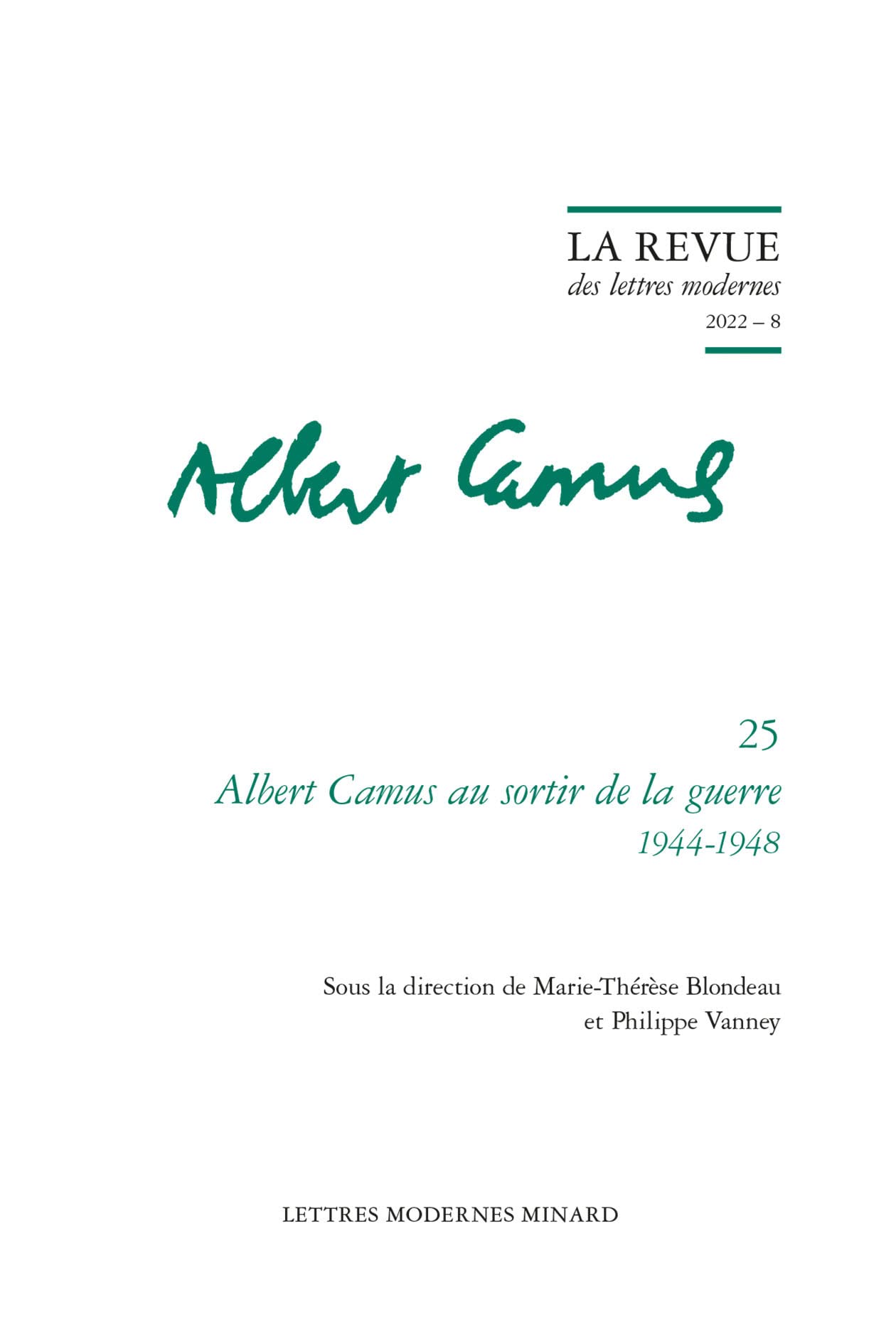 Albert Camus au sortir de la guerre. 1944-1948 (2022) (2022 - 8) book