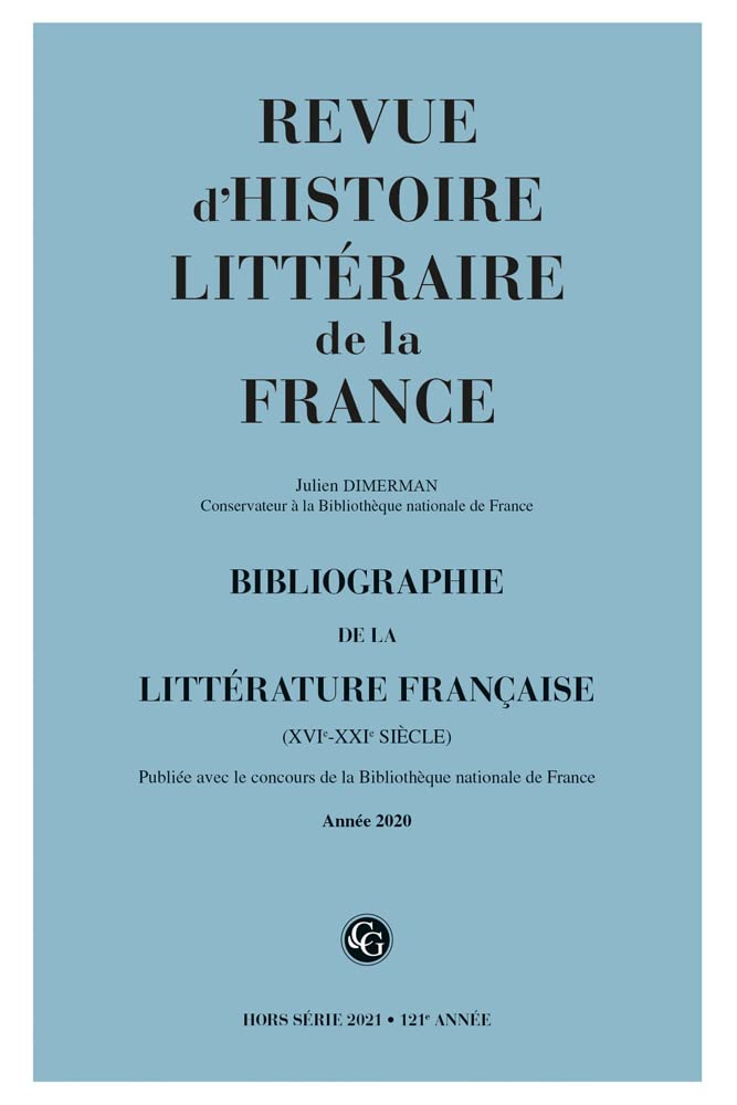Bibliographie de la littérature française (2021) (2021, Année 2020) book