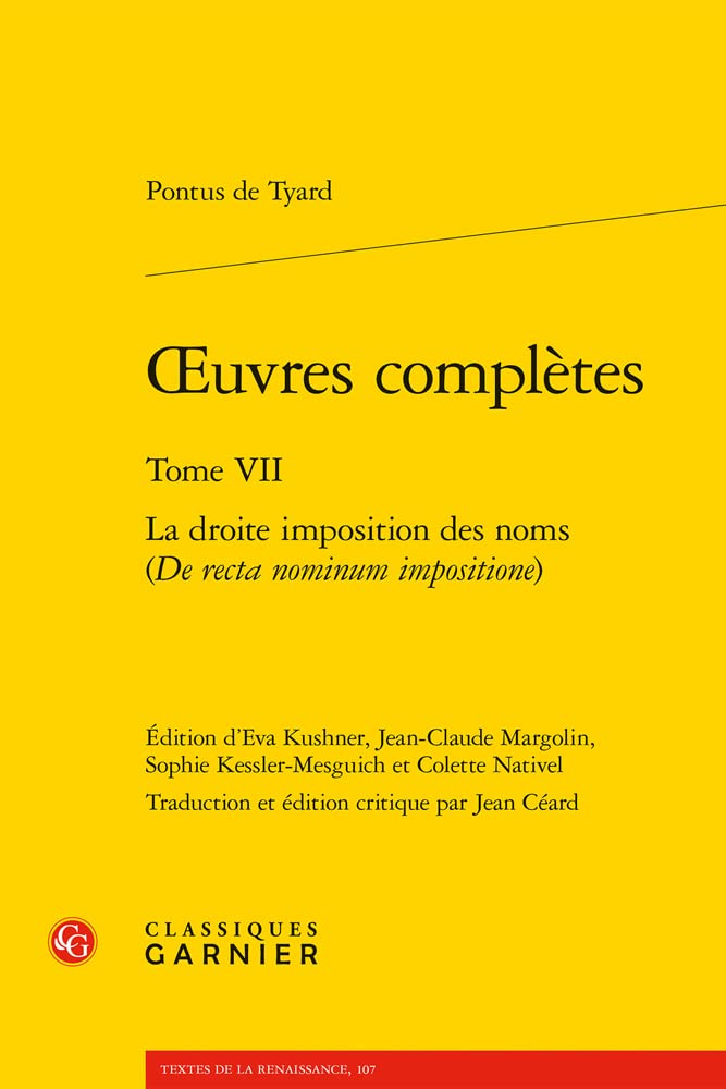 oeuvres complètes: La droite imposition des noms (De recta nominum impositione) (Tome VII) book