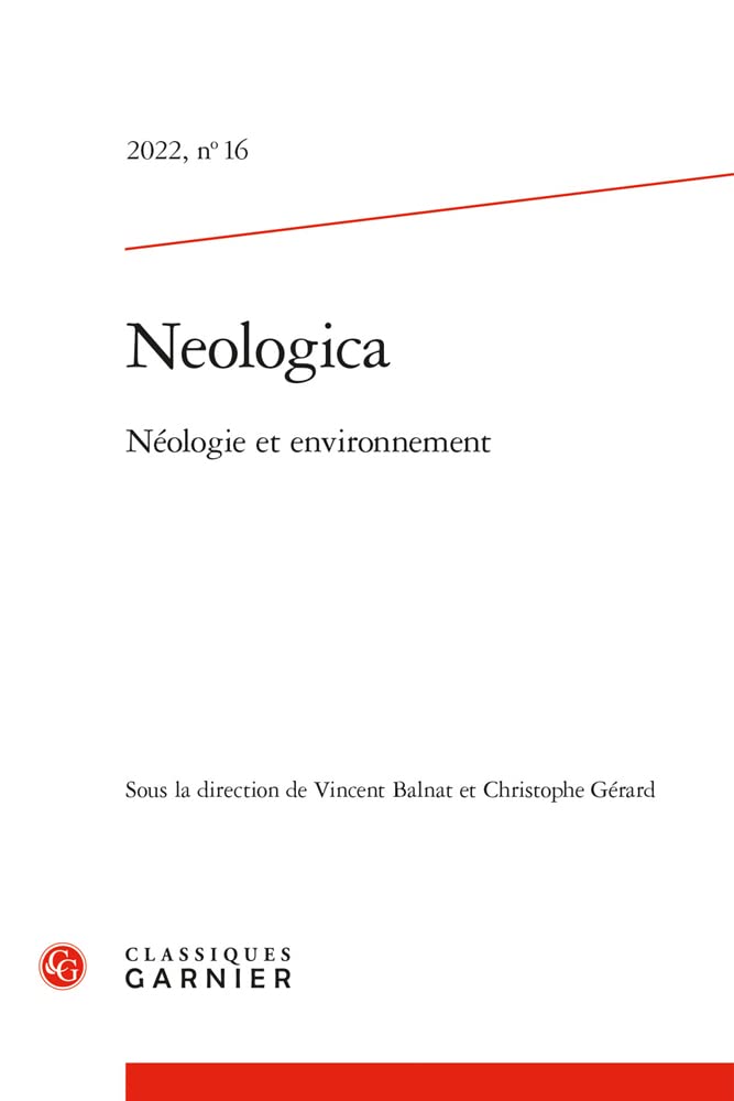 Neologica: Néologie et environnement (2022) (2022, n° 16) book