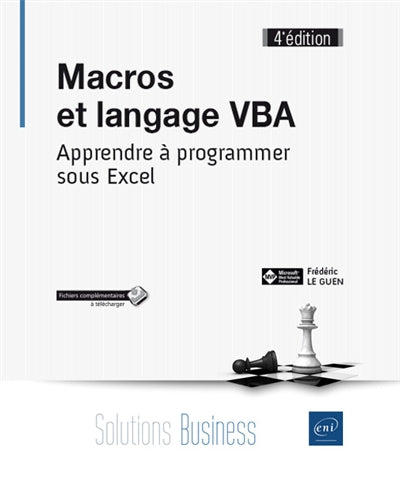 Product Image: Macros et langage VBA : apprendre à programmer sous Excel