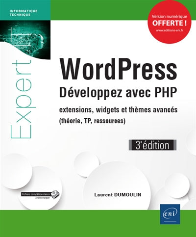 Product Image: WordPress : développez avec PHP : extensions, widgets et thèmes avancés (théorie, TP, ressources)