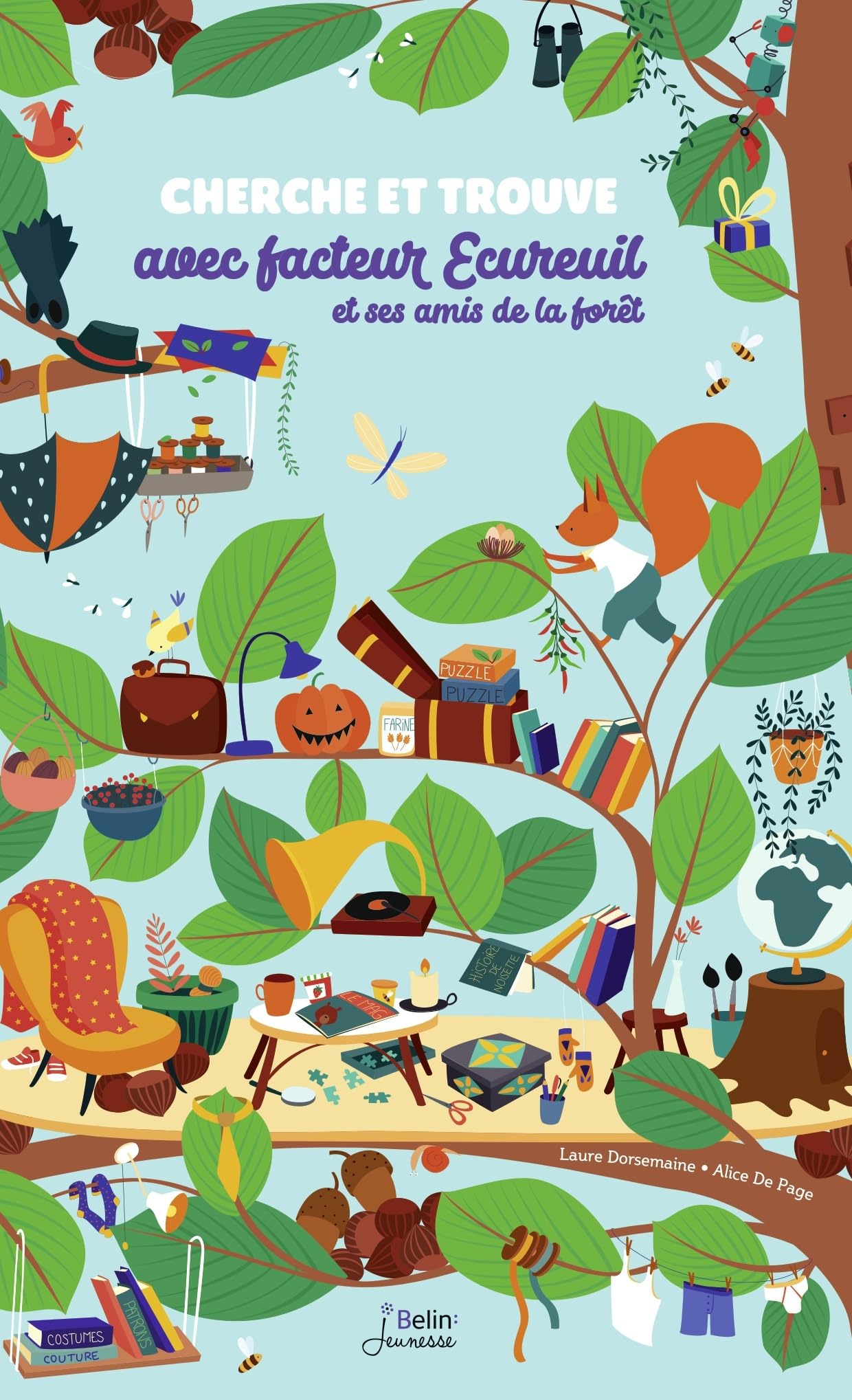 Cherche et trouve avec Facteur Écureuil et ses amis de la forêt book