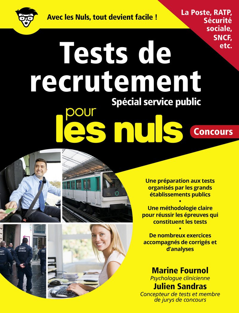 Préparer les tests de recrutement - spécial Service public pour les Nuls Concours book