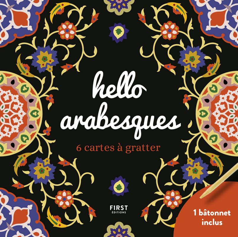 Carte à gratter arabesques mystères - 6 cartes à gratter + 1 bâtonnet inclus book