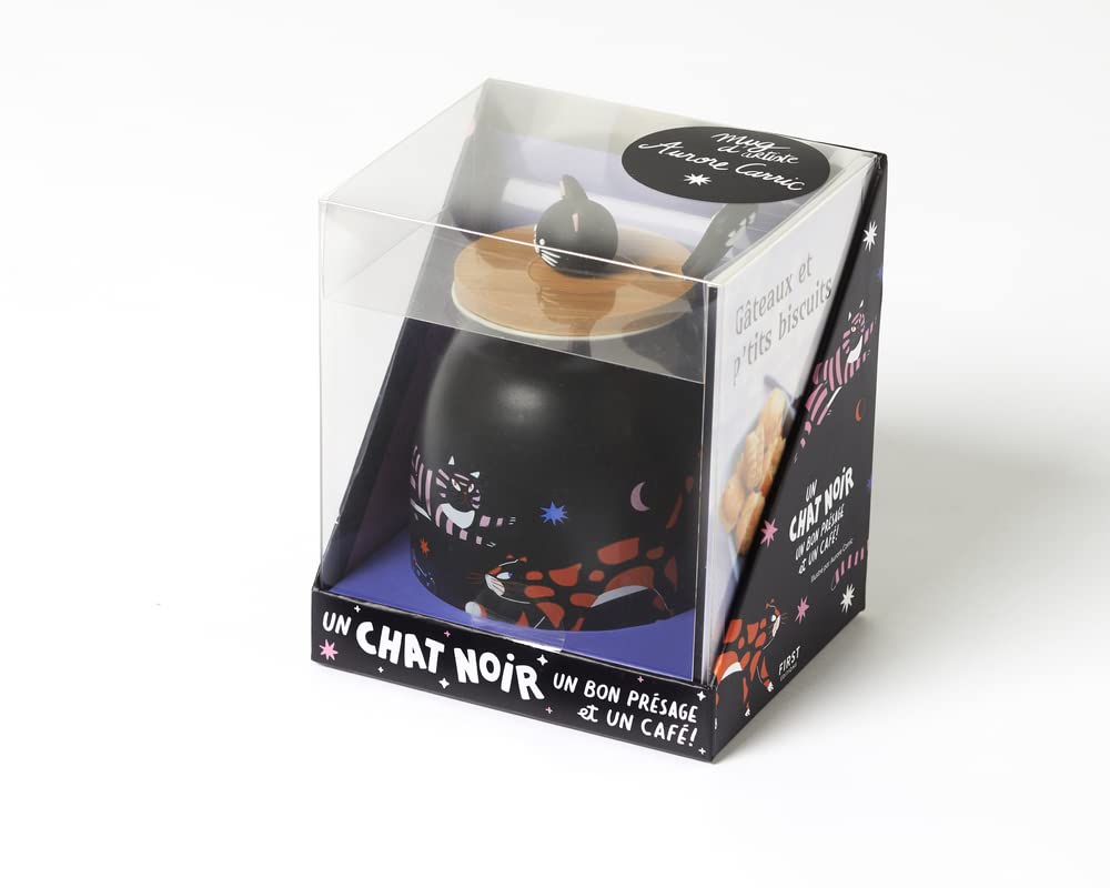 Coffret - Mug Un chat noir, un bon présage et un café book