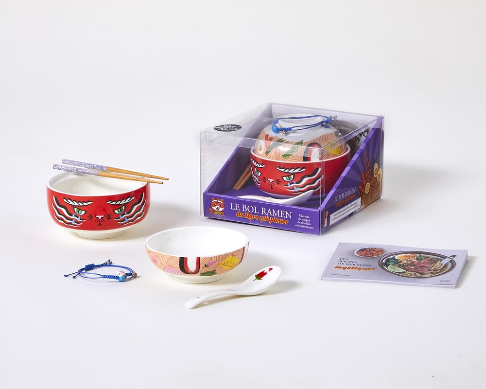 Coffret Le bol ramen du tigre qui pleure: Coffret avec 1 bol, 1 livre de recettes, 1 paire de baguette et 1 cuillère Leisure, Home & Garden