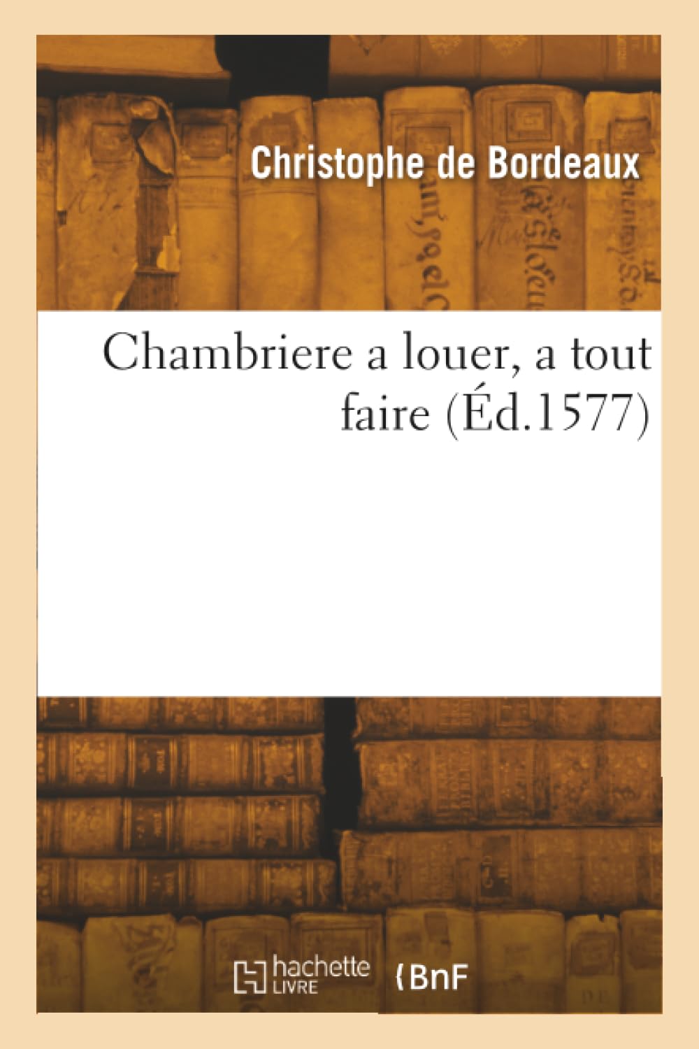 Chambriere a louer, a tout faire book