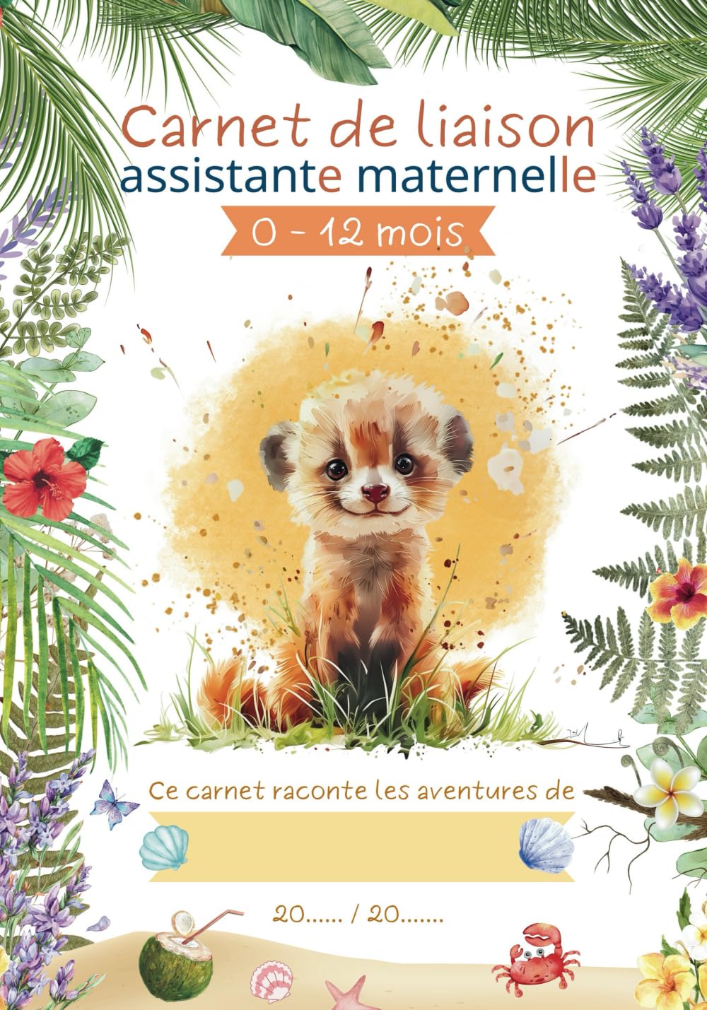 Cahier de transmission - carnet de liaison pour assistante maternelle, nounou, crèche et parents: Bébé entre 0 et 12 mois - 300 jours de suivi pour ... de garde - intérieur illustré et coloré book
