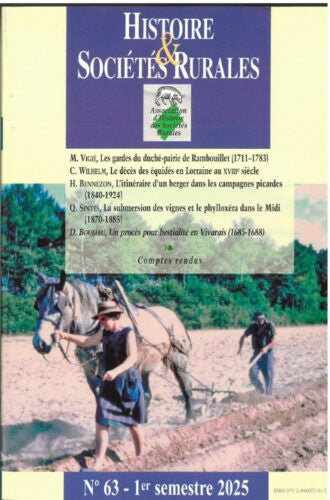 Histoire & sociétés rurales, n° 63 book