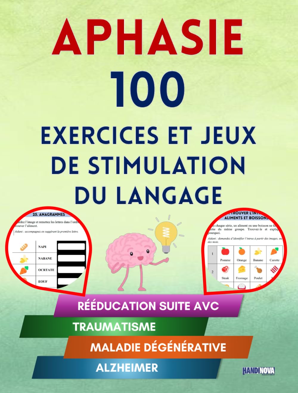 Aphasie : 100 Exercices et Jeux de stimulation du Langage. Rééducation suite AVC, Traumatisme, maladie dégénérative, ou Alzheimer Health, Nutrition & Fitness