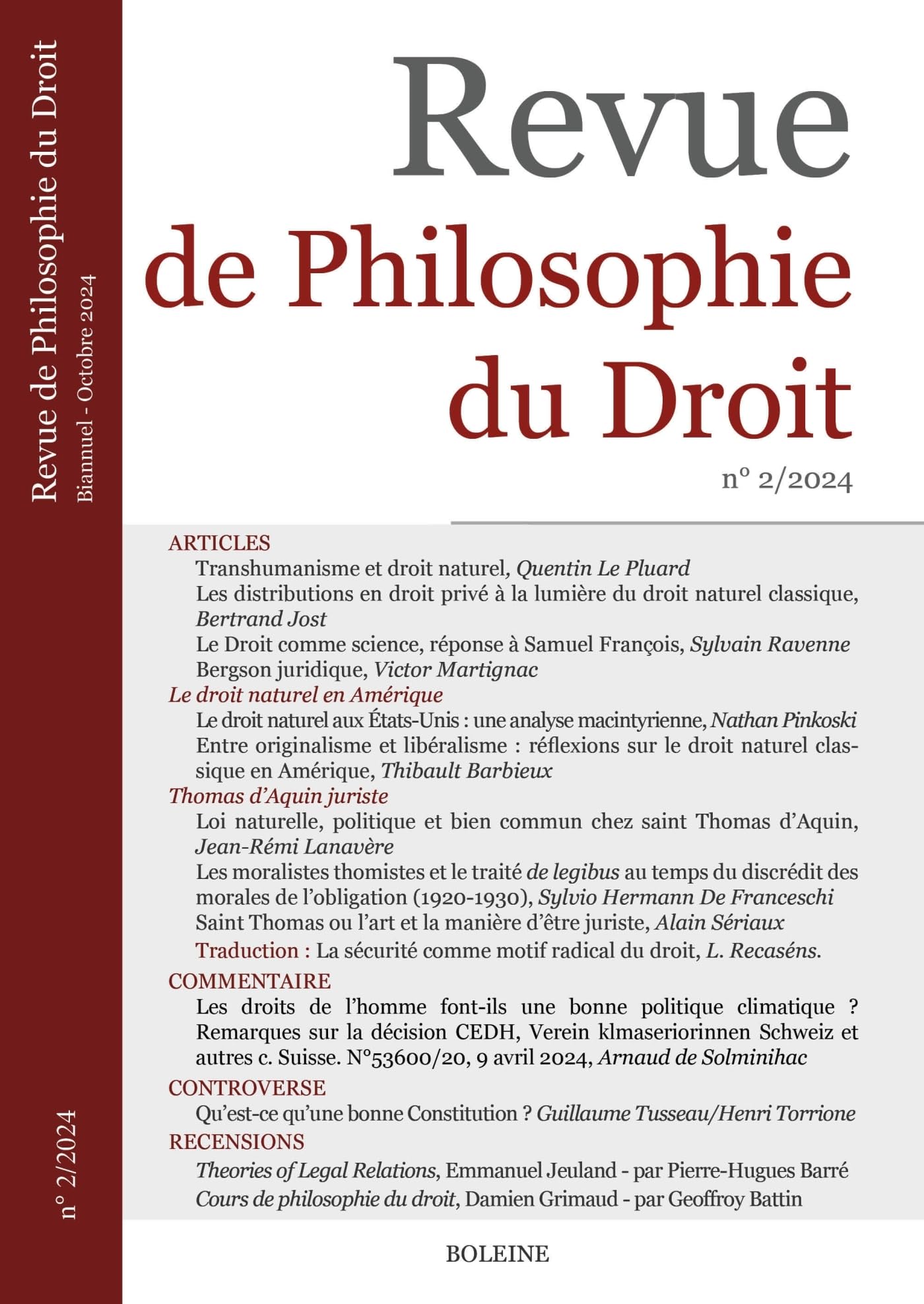 Revue de Philosophie du Droit II book