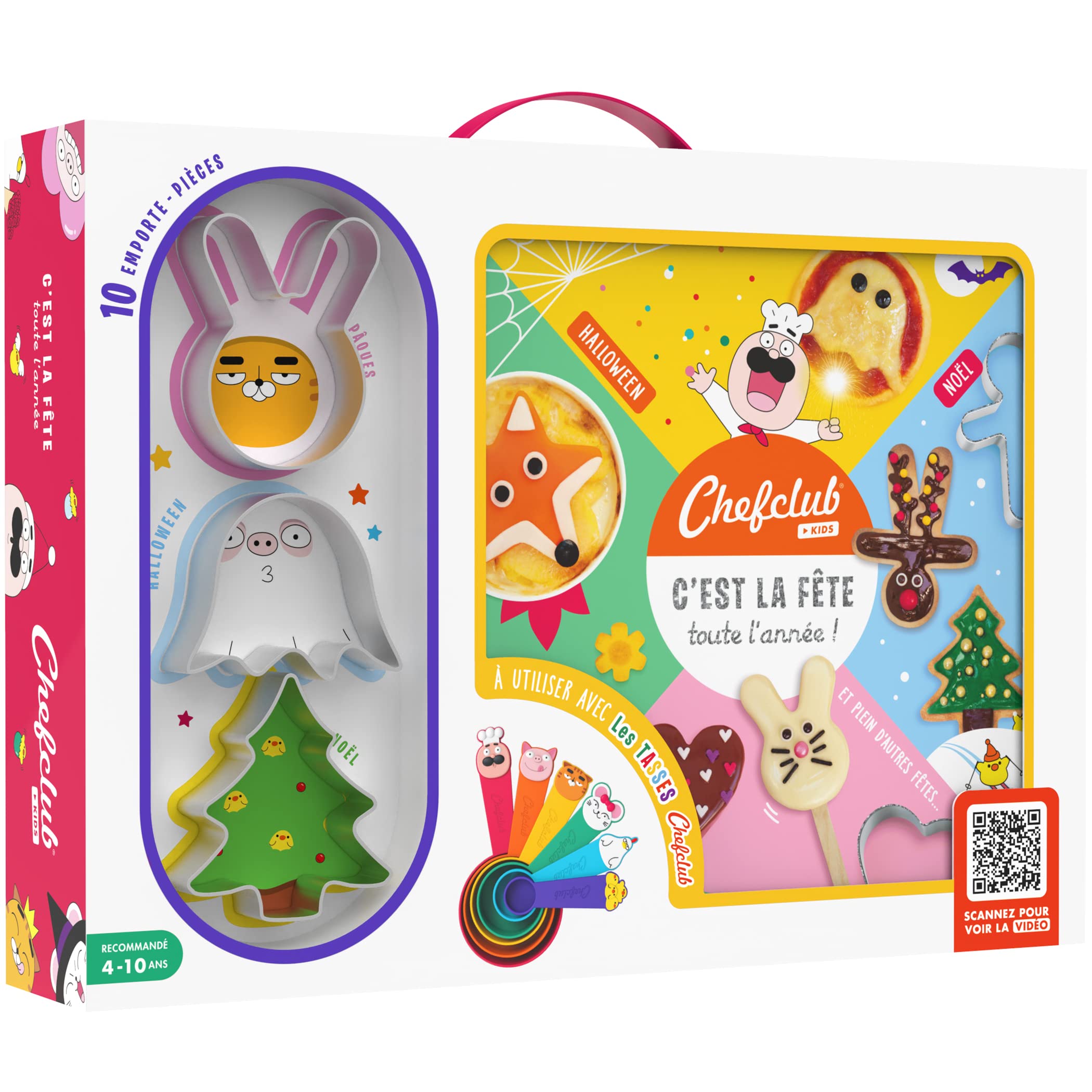 Chefclub Kids – Kinder-Kochset mit 10 Ausstechformen und Rezeptbuch – Themen Feste & Besondere Anlässe – Spielerische und Kreative Familienaktivität – Ab 4 Jahren Non-fiction