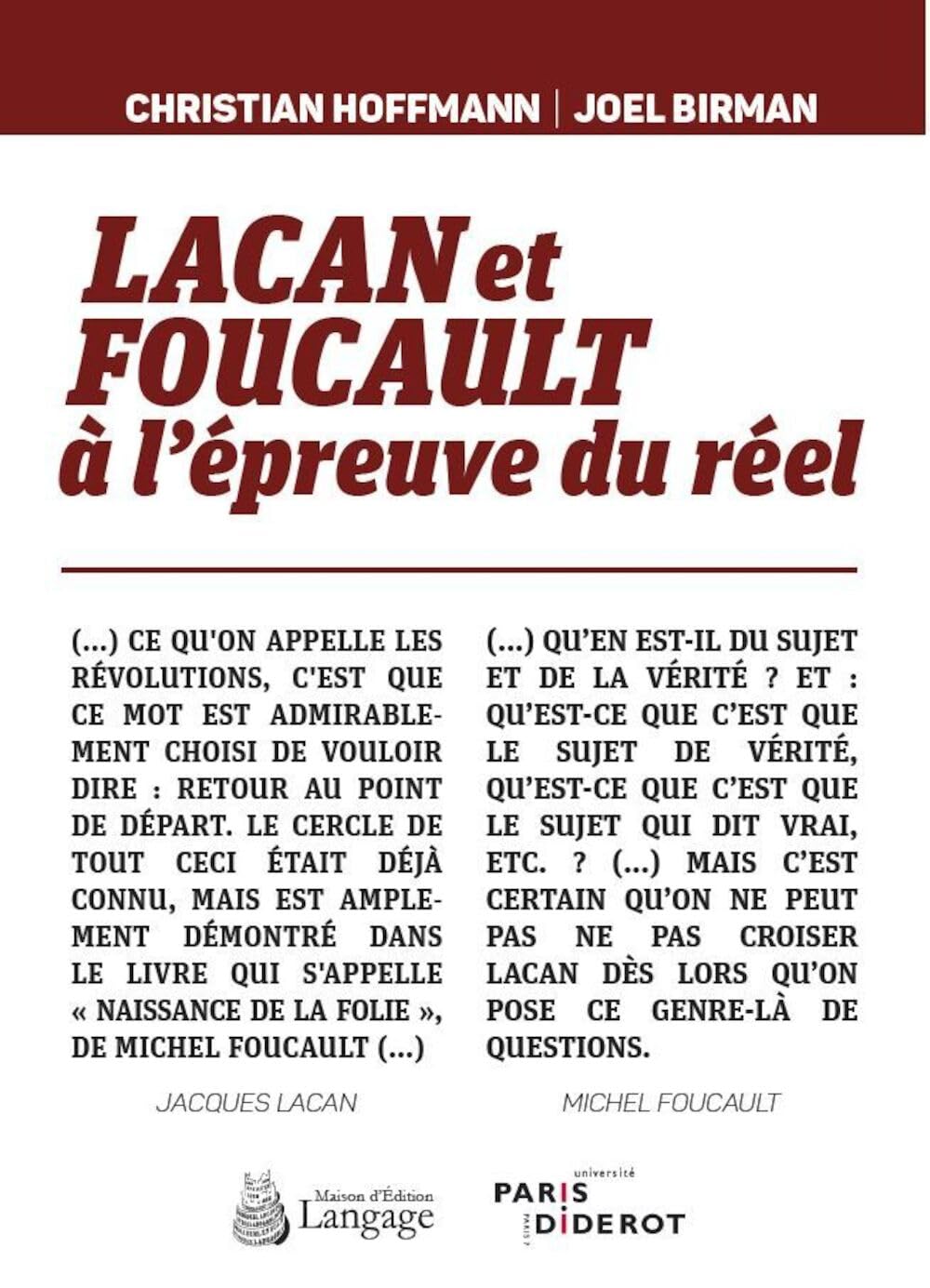 Lacan et Foucault à l'épreuve du réel book