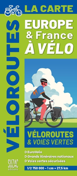 La carte véloroutes : l'Europe à vélo : véloroutes & voies vertes en Europe Geology & Geography
