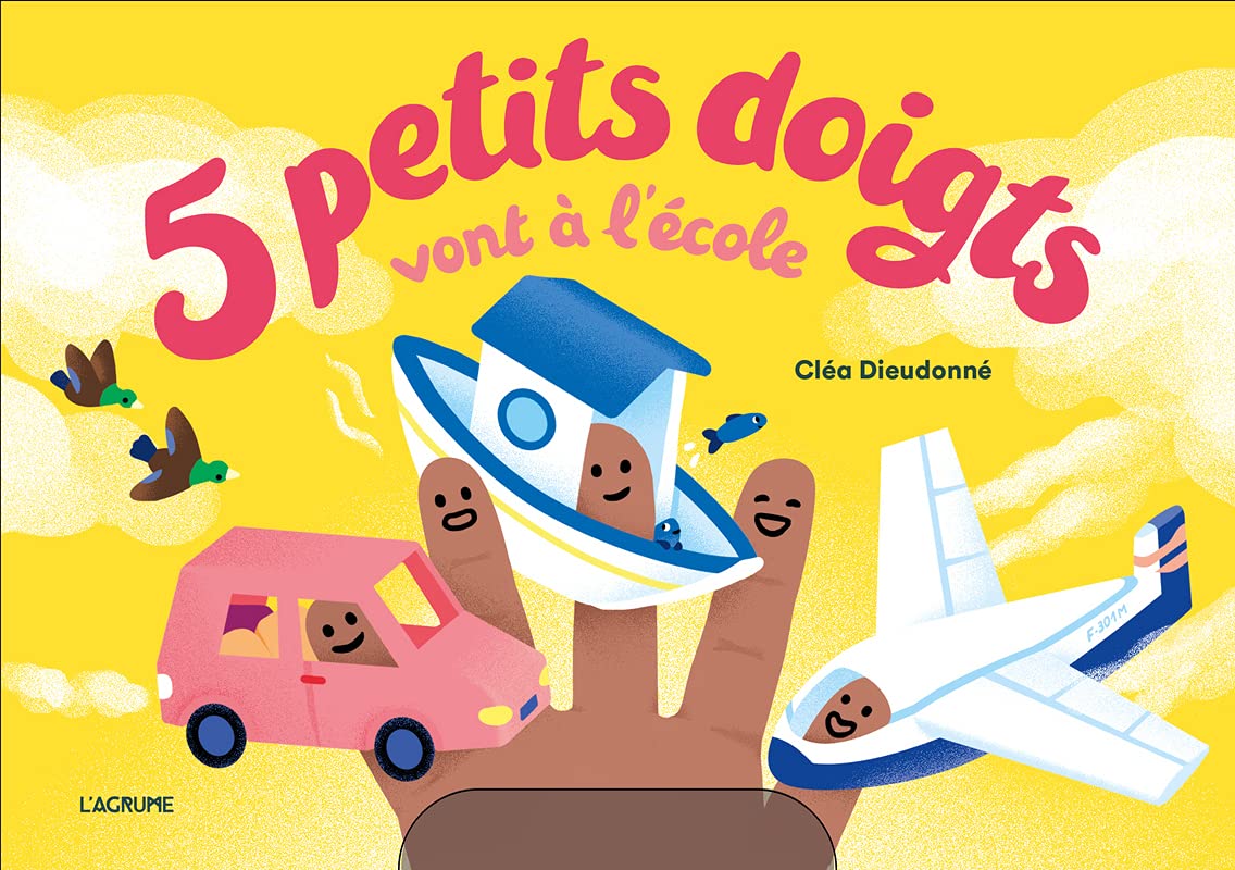 5 petits doigts vont à l'école - Pop up - Livre à manipuler - Compter avec les doigts - Véhicules - Dès 2 ans book