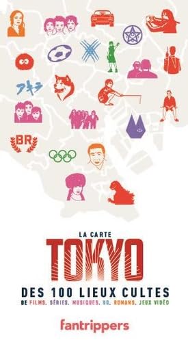 La carte Tokyo des 100 lieux cultes de films, séries, musique, Bd, romans Books