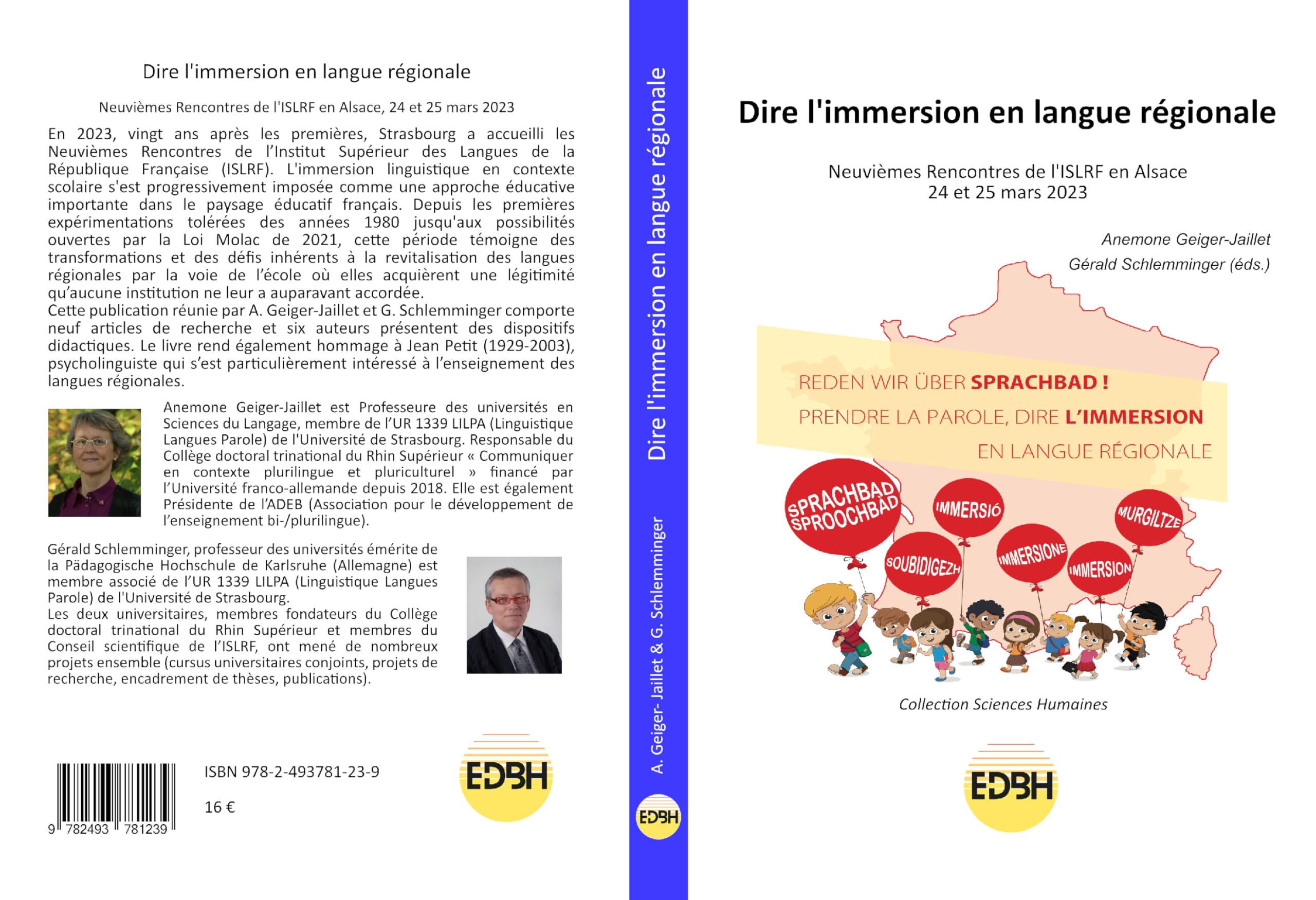 Dire l'immersion en langue régionale: Neuvième Rencontre de l'ISLRF en Alsace 24 et 25 mars 2023 book