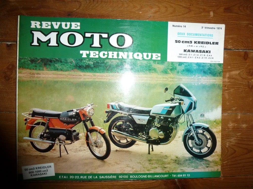 RMT0014 REVUE TECHNIQUE MOTO -KREIDLER 50cc RM, RS- KAWASAKI 900 Z1,Z1A,Z1B,ZA4,1000 ZA1, ZA2, Z1R, Z2R book