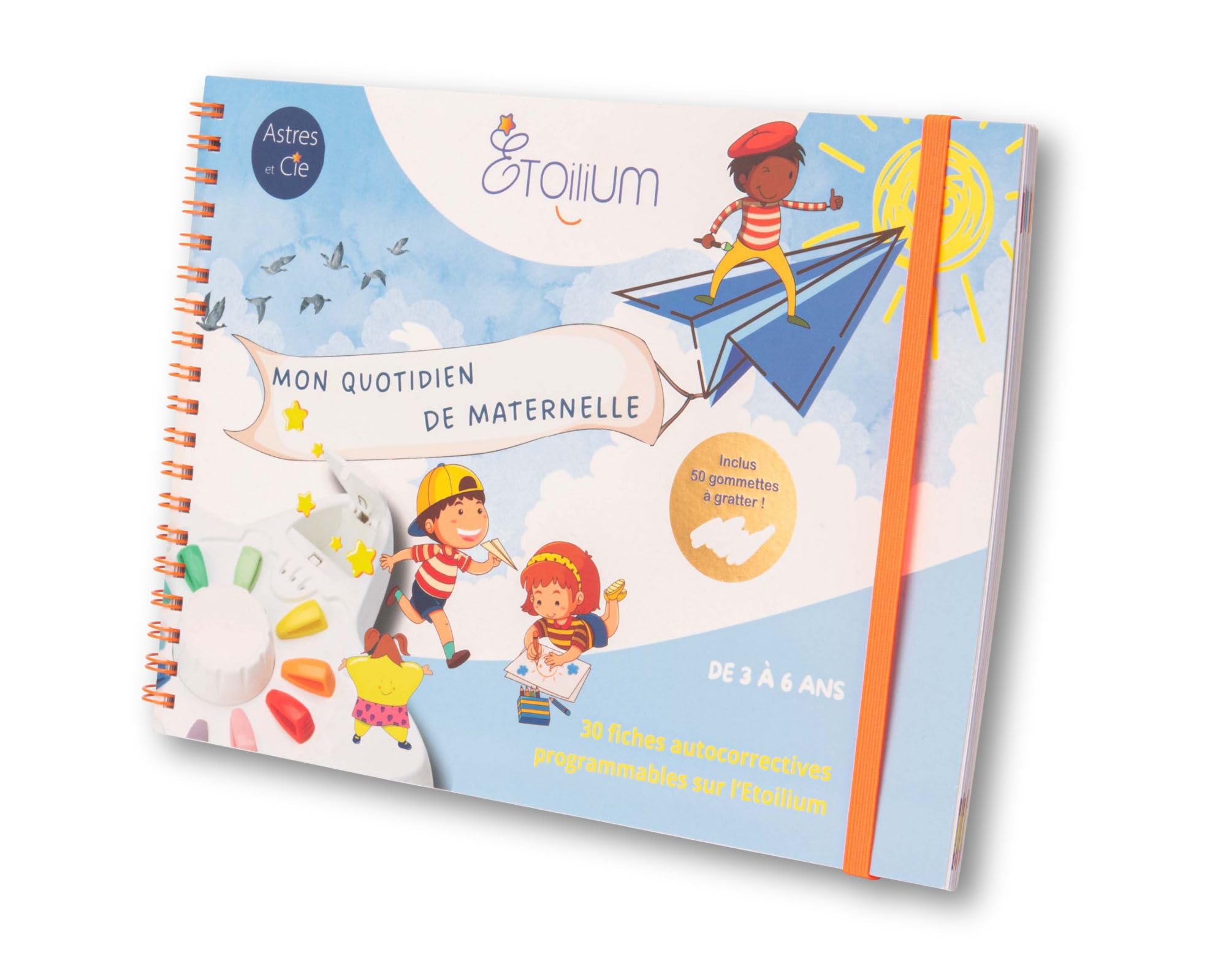 LIVRET ETOILIUM - Mon quotidien de maternelle - 30 fiches autocorrectives programmables sur l’ETOILIUM, 3-6 ans, 1 à 2 Joueurs, Jeu éducatif book