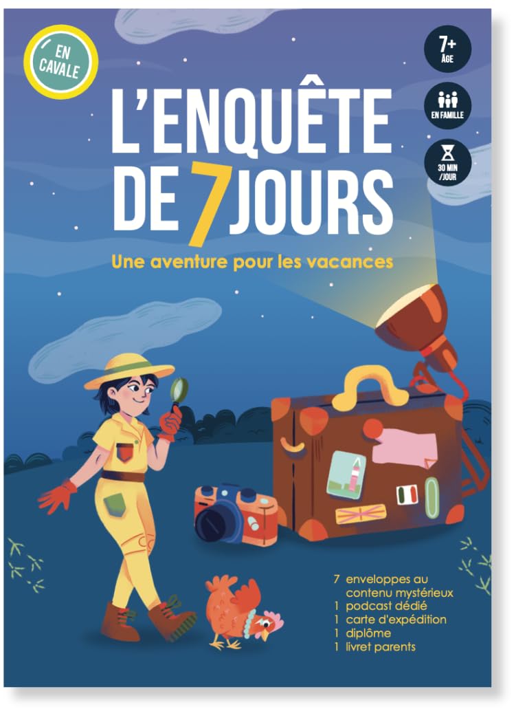 L'Enquête de 7 jours - Jeu d'enquête enfants 7-12 ans - Thème voyage - idée cadeau book
