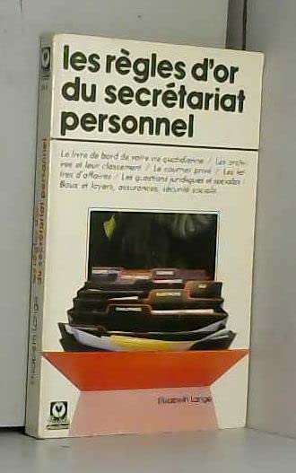 Les Règles d'or du secrétariat personnel book