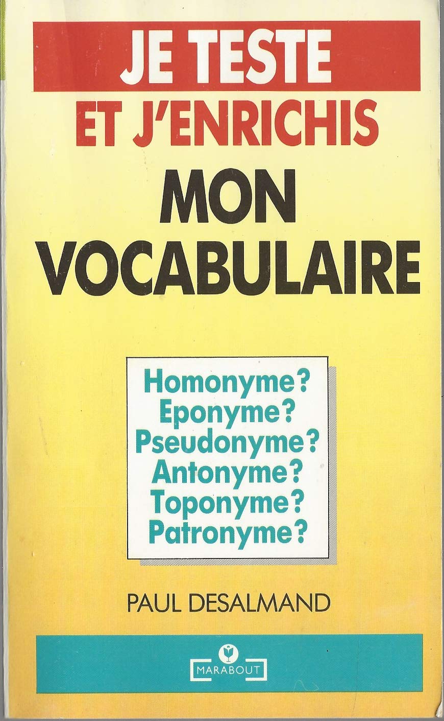 Je teste et j'enrichis mon vocabulaire Books