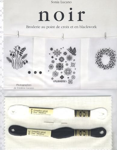 Noir : broderie au point de croix et en blackwork Books