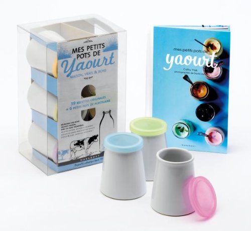 Coffret Mes petits pots de Yaourt maison, vrais & bons: 39 recettes originales + 6 petits pots de porcelaine Books