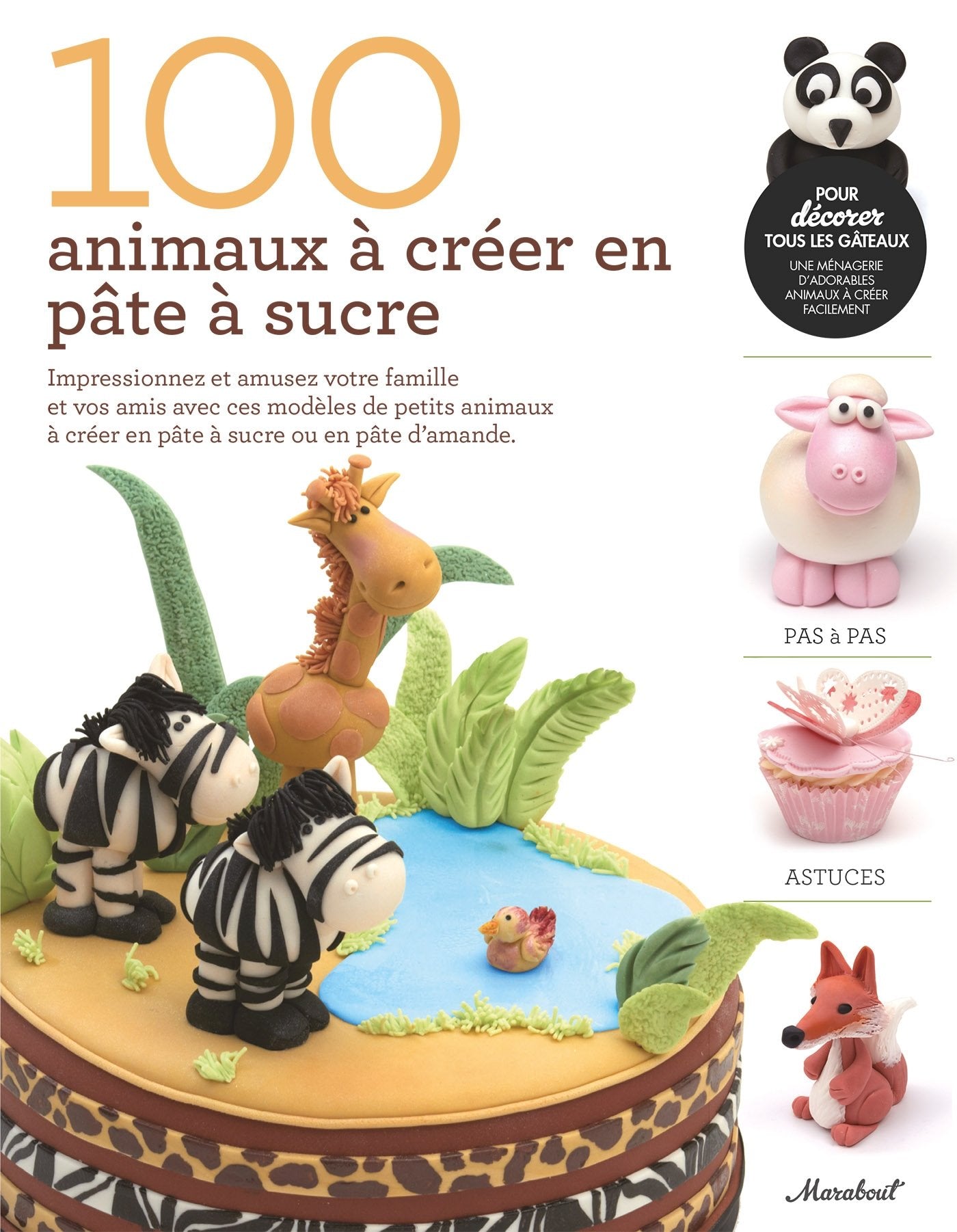 100 animaux à créer en pâte à sucre book