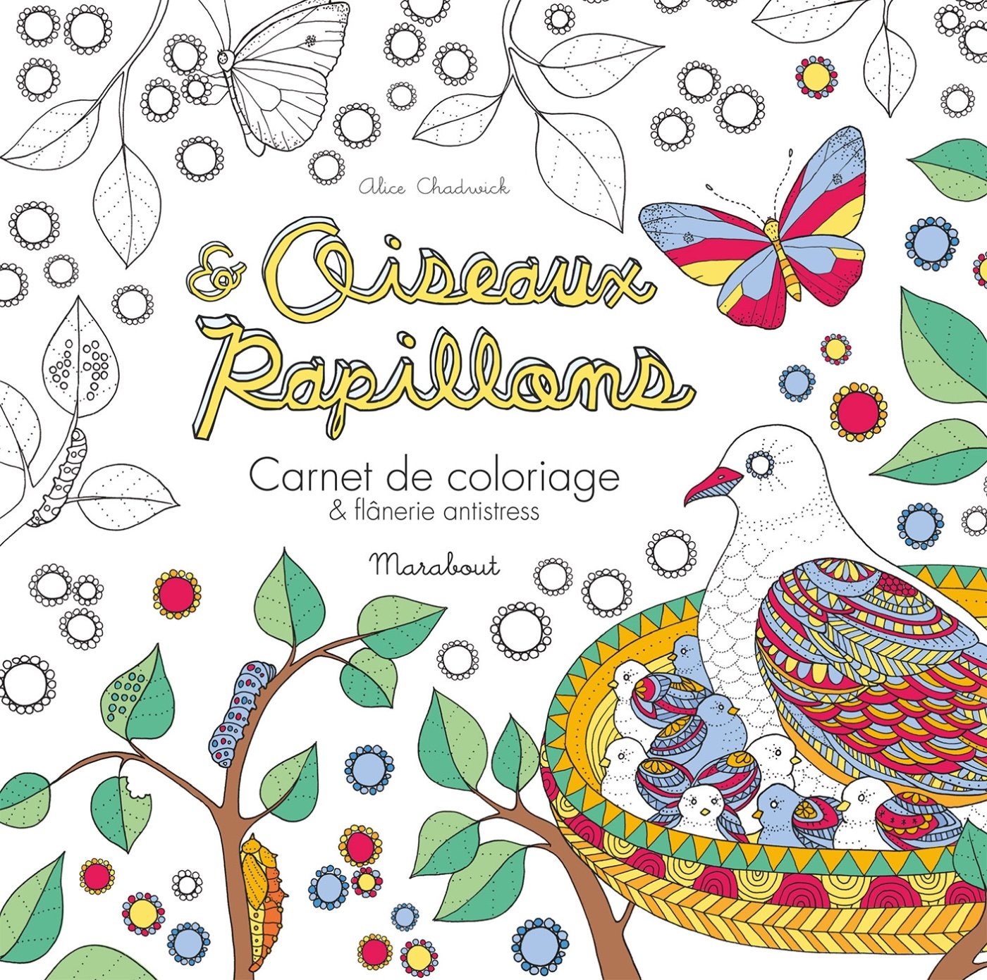 Oiseaux & papillons: Carnet de coloriagen et flânerie antistress book