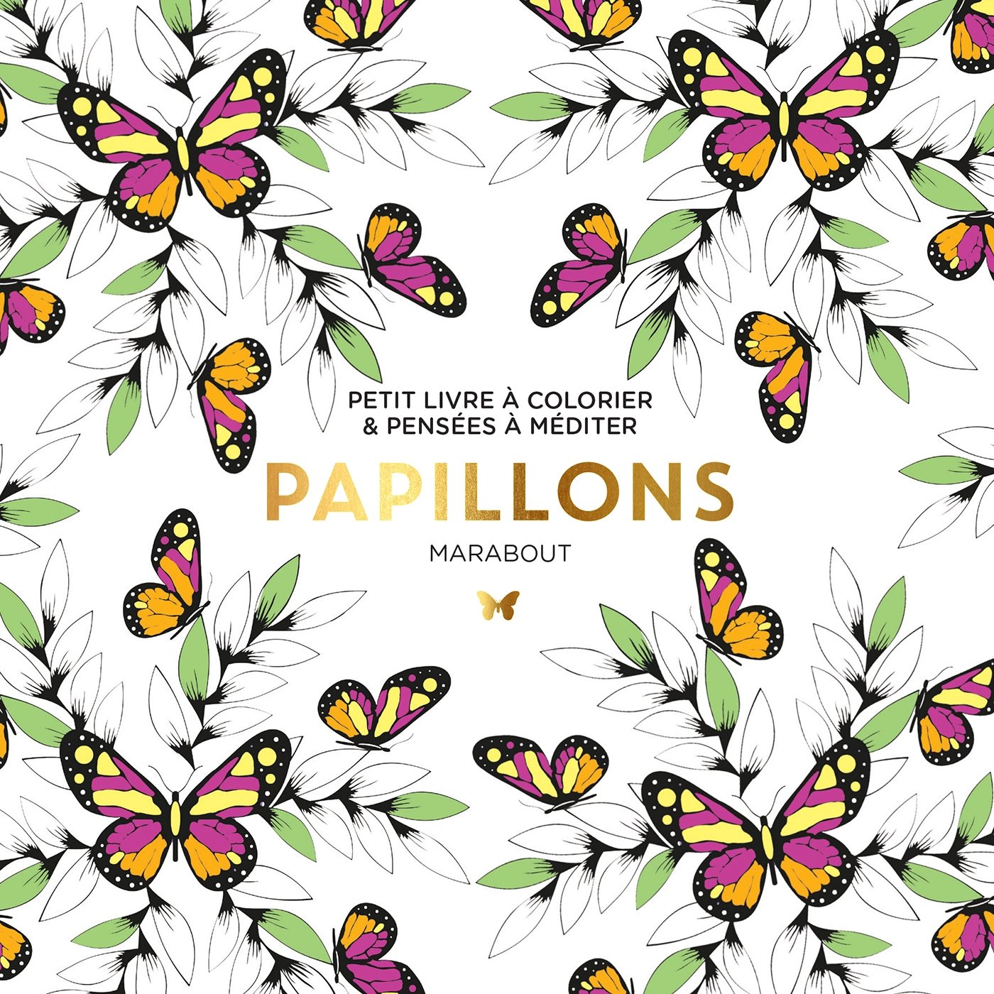 Papillons: Petit livre à colorier & pensées à méditer Books
