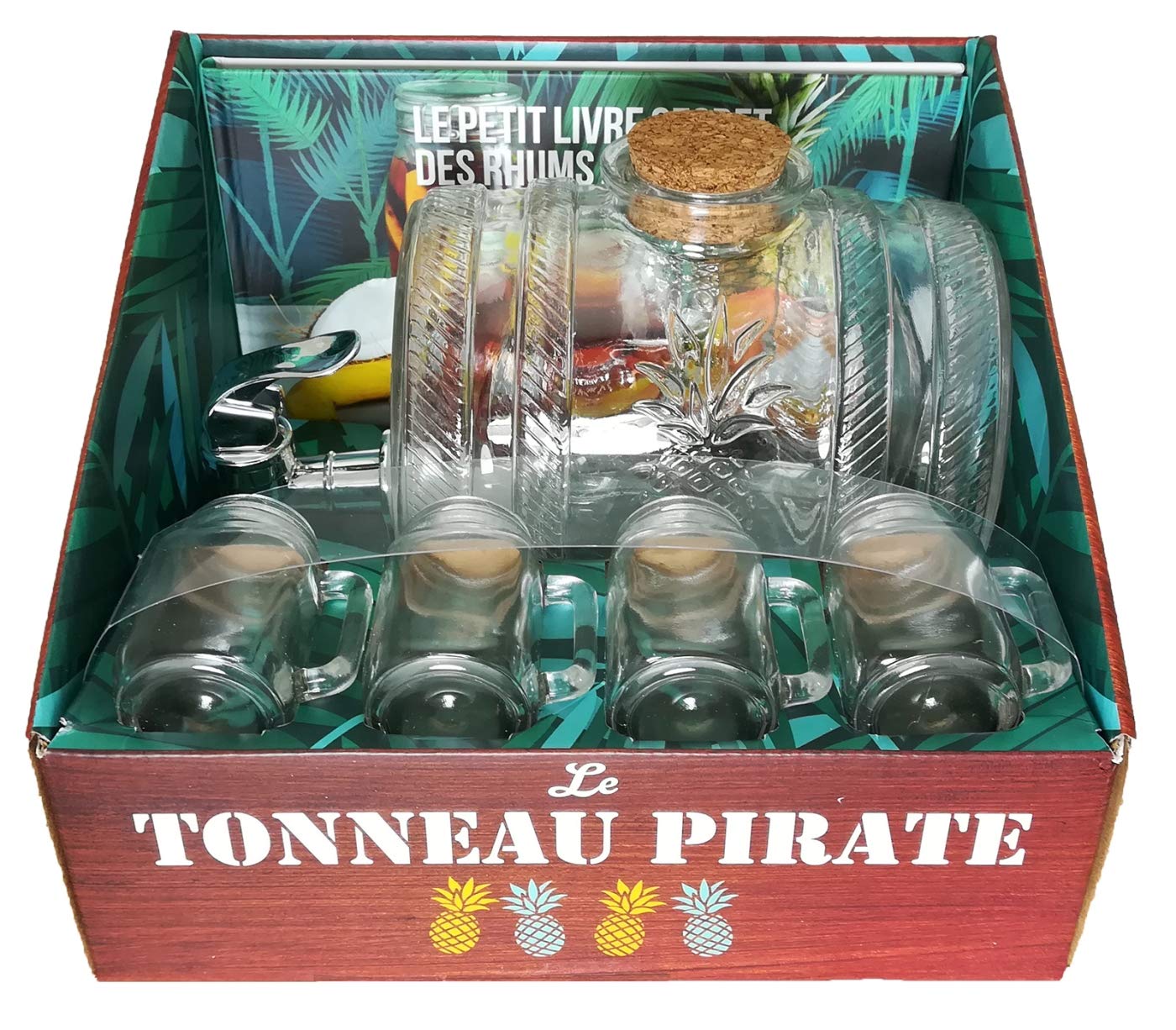 Le tonneau pirate, recettes de rhums arrangés: Avec 1 tonneau collector spécial, 4 verres à shot de dégustation et un livre de recettes de rhums arrangés book