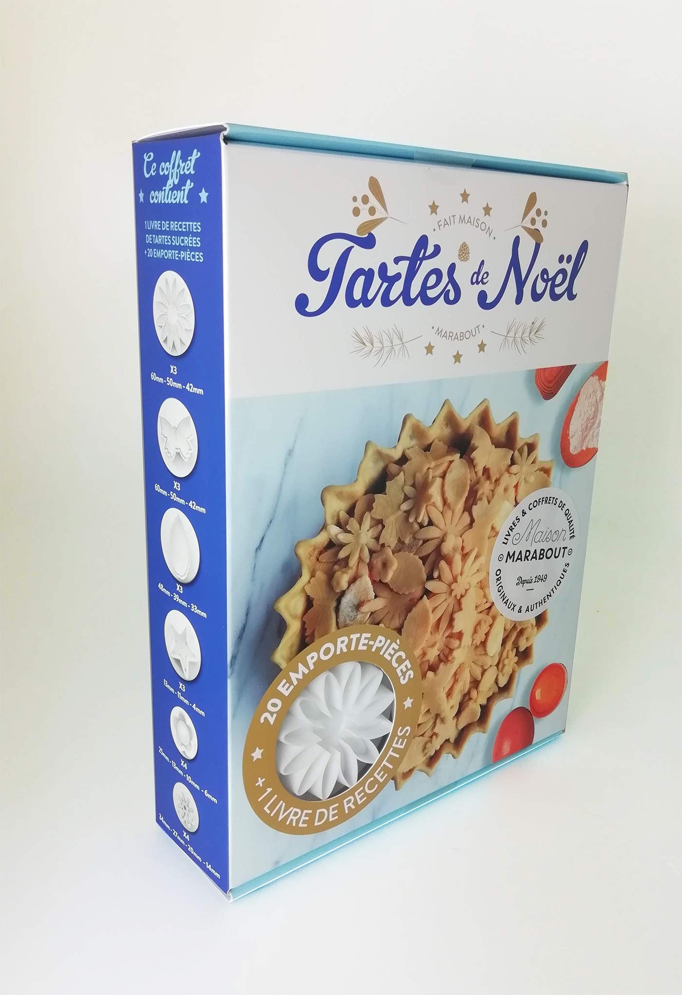 Tartes de Noël - Recettes et conseils pour décorer vos tartes de fêtes: Avec 20 emporte-pièces et 1 livre de recettes book