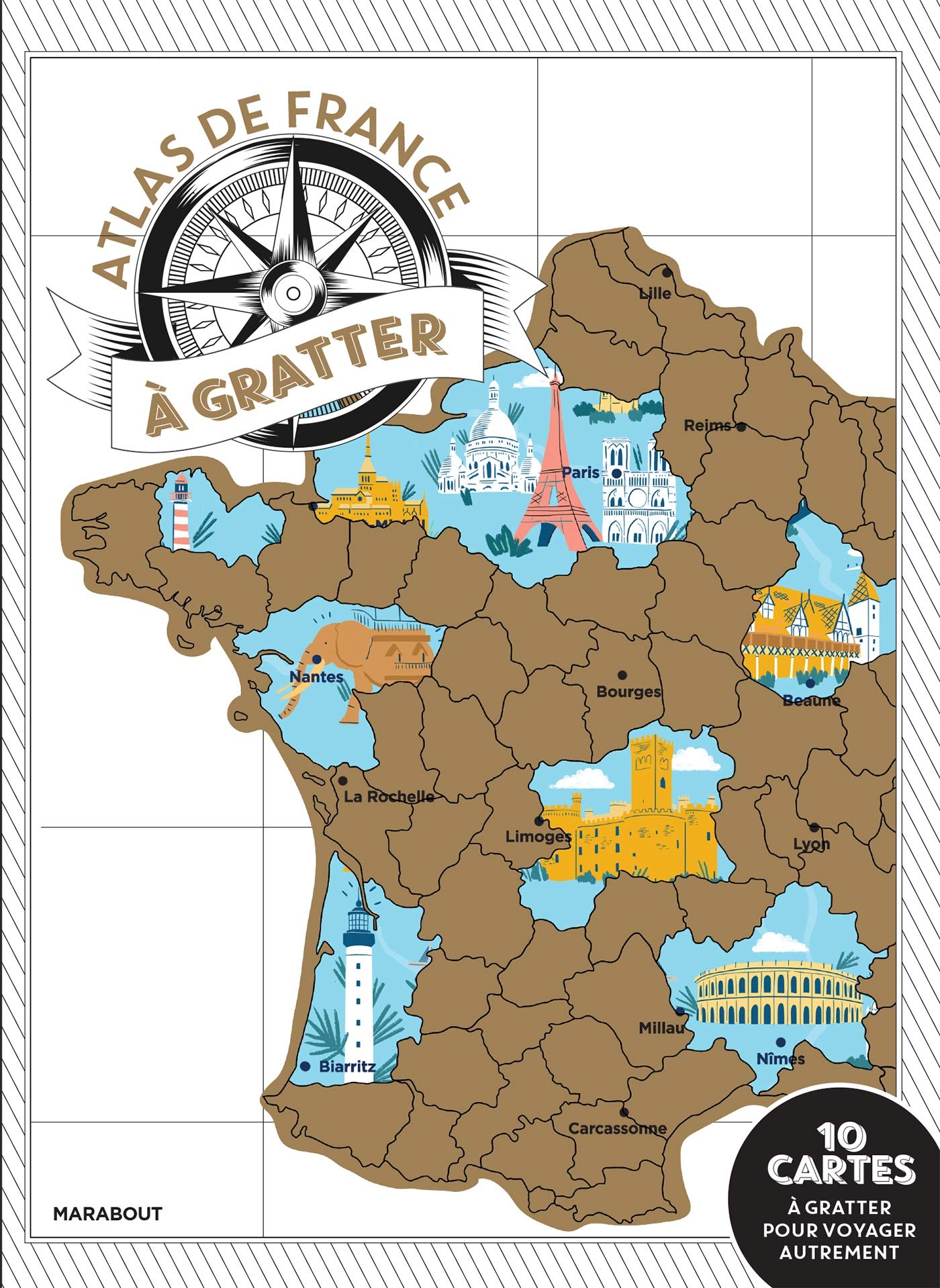 Mon atlas de France à gratter book