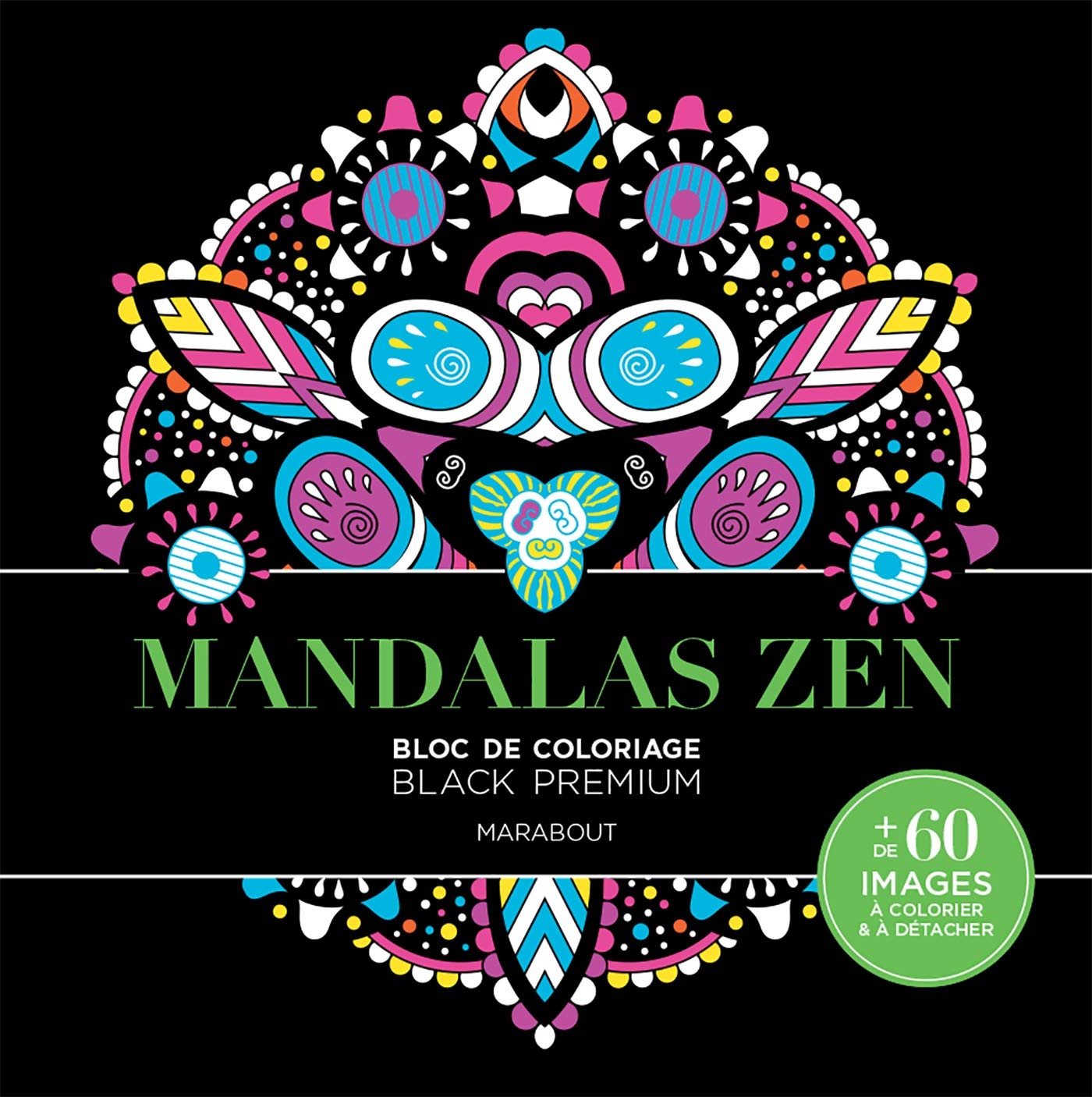 Bloc de coloriage Black Premium - Mandalas Zen book