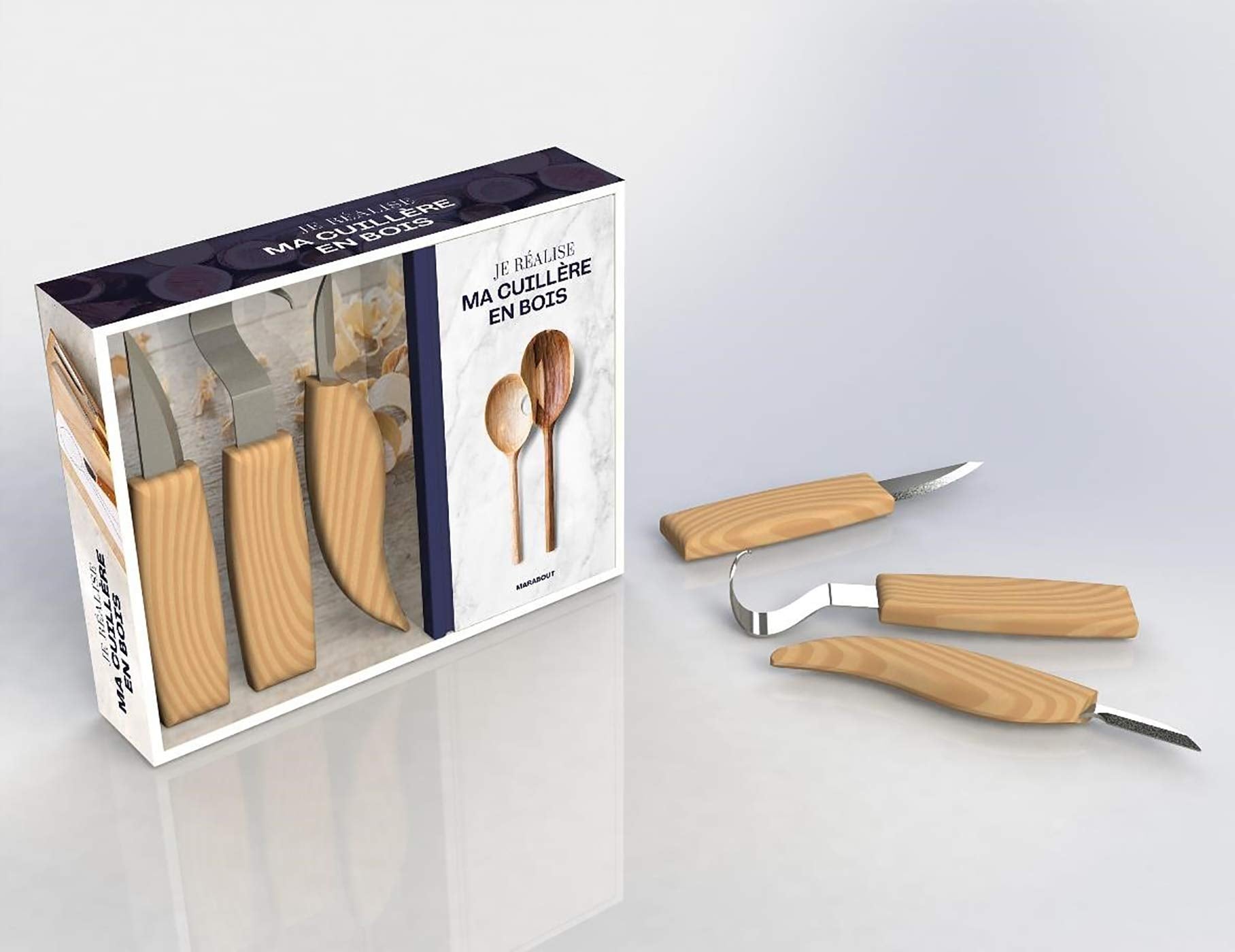 Coffret Je réalise ma cuillère en bois book