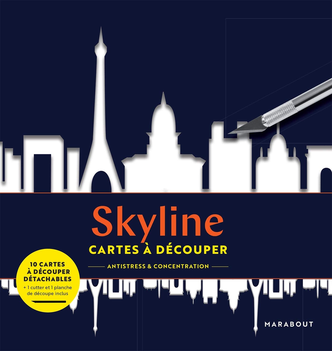 Cartes à découper - Skyline: Avec 10 cartes à découper détachables + 1 cutter + 1 planche de découpe Hobbies & Crafts