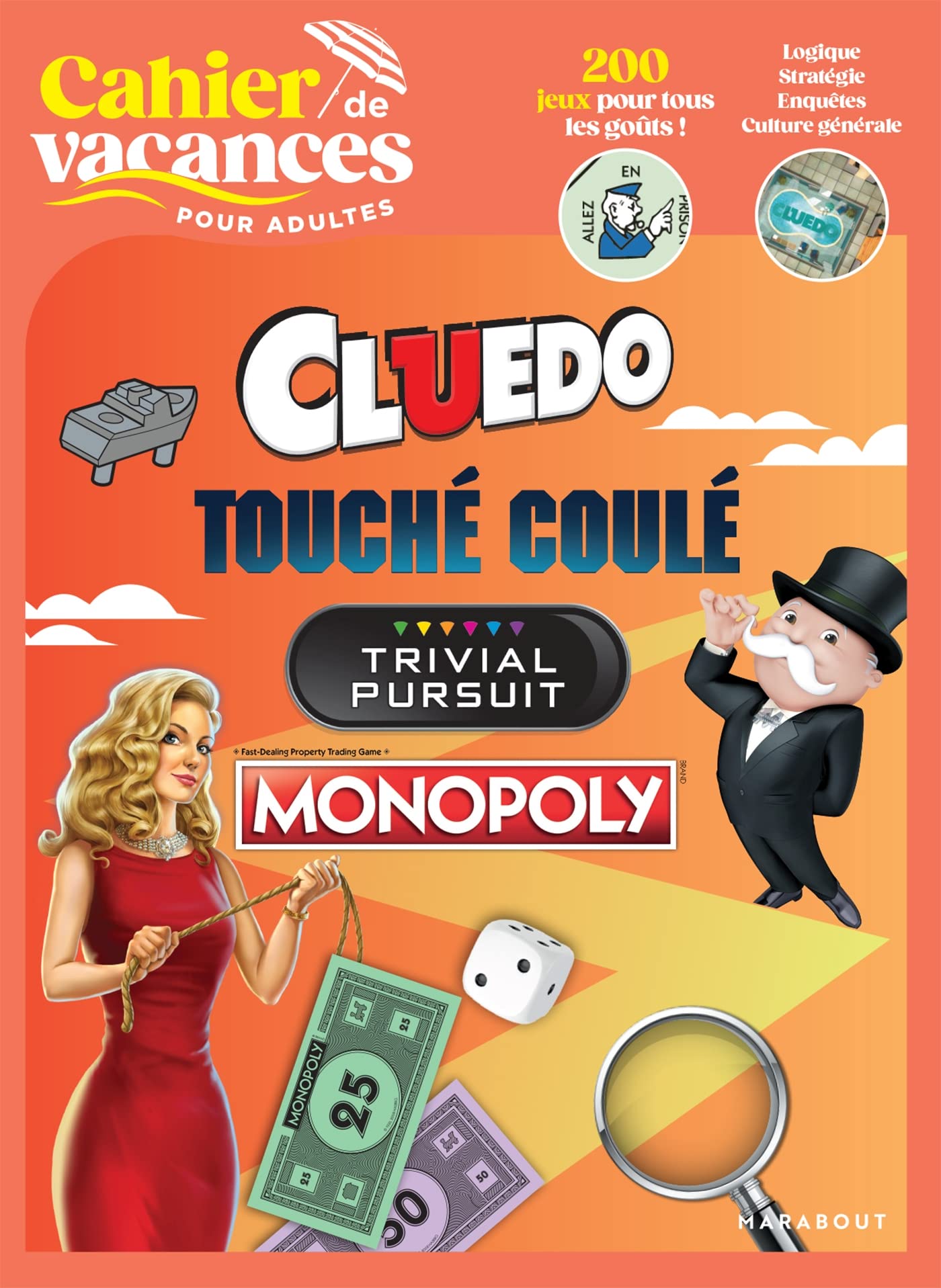 Le cahier de vacances pour adultes - Multi jeux: Cluedo - Trivial Pursuit - Monopoly - Risk Leisure, Home & Garden