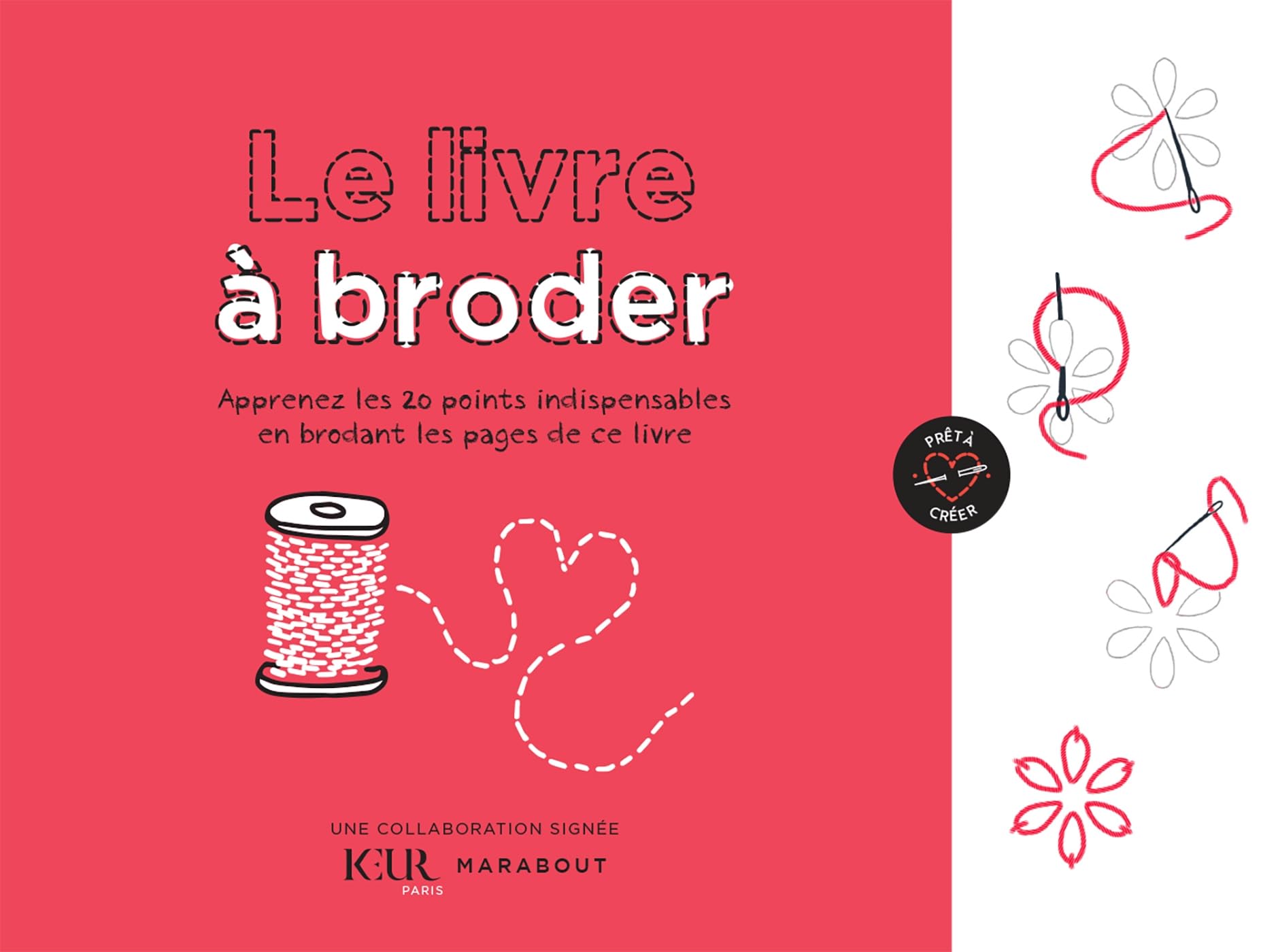 Le livre à broder: Apprenez les 20 points indispensables en brodant les pages de ce livre book