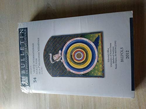 Bulletin de philosophie médiévale 54/2012 French; English; German book
