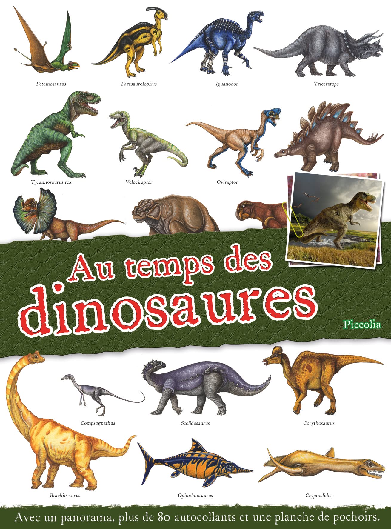 Au temps des dinosaures: Avec un panorama, plus de 80 autocollants et une planche de pochoirs Non-fiction