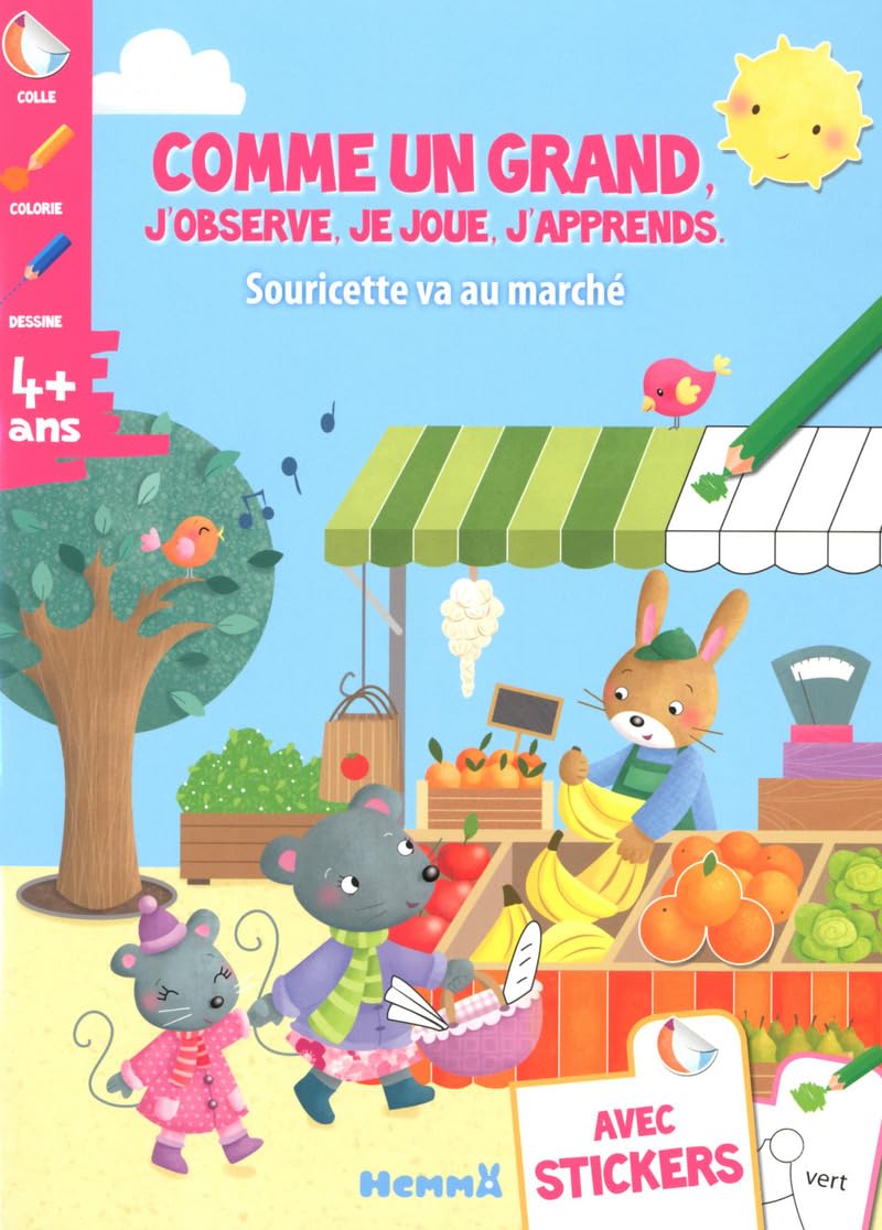 Souricette va au marché - Mon livre de jeux book