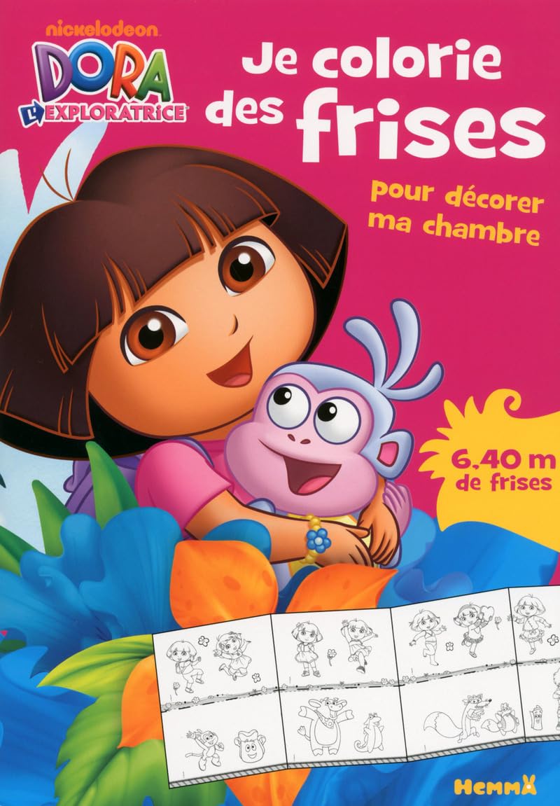 Dora l'Exploratrice - Je colorie des frises book