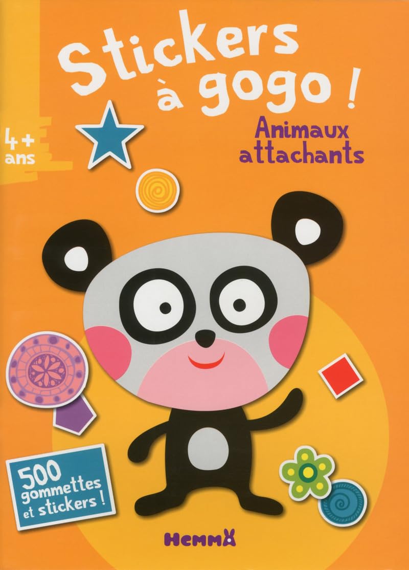 Stickers à gogo - Animaux attachants (Fond orange) book
