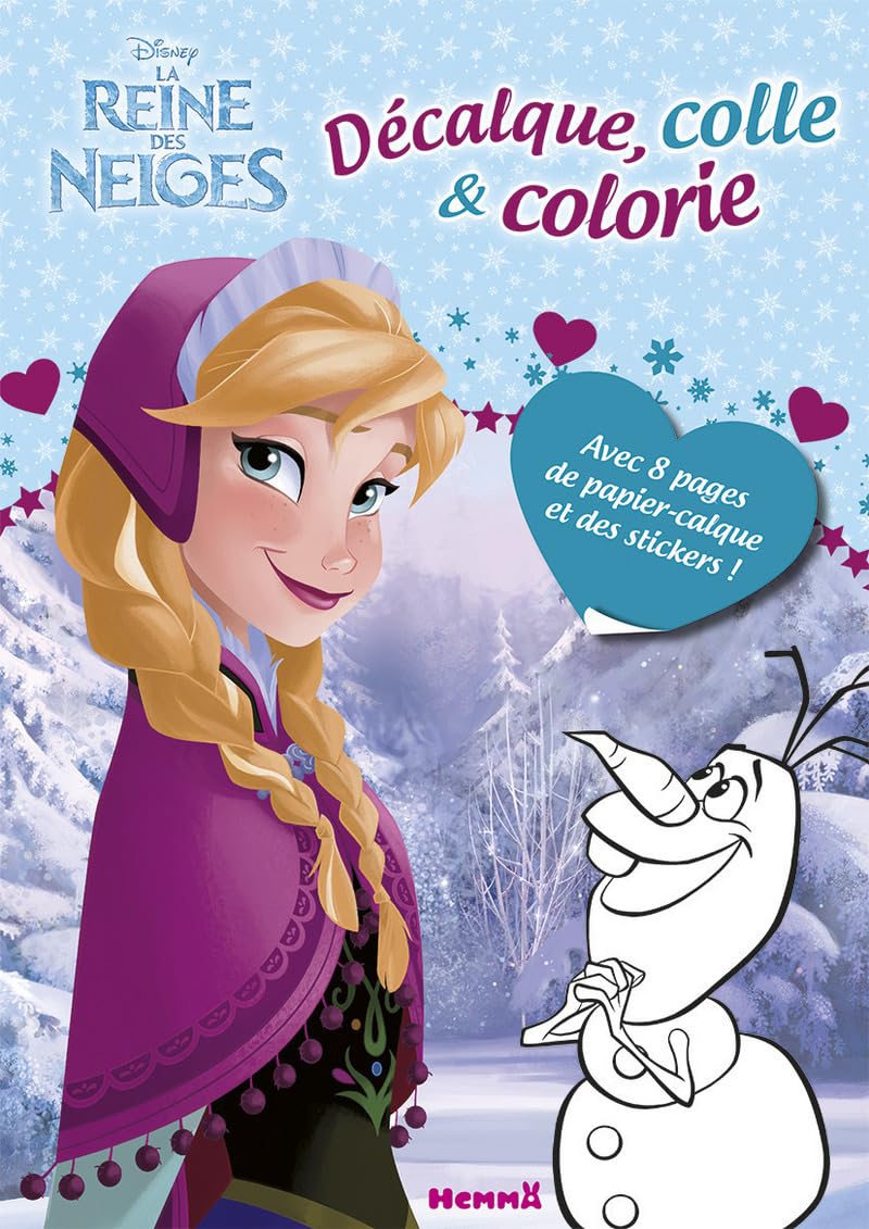 Disney - La Reine des Neiges - Décalque, colle et colorie book