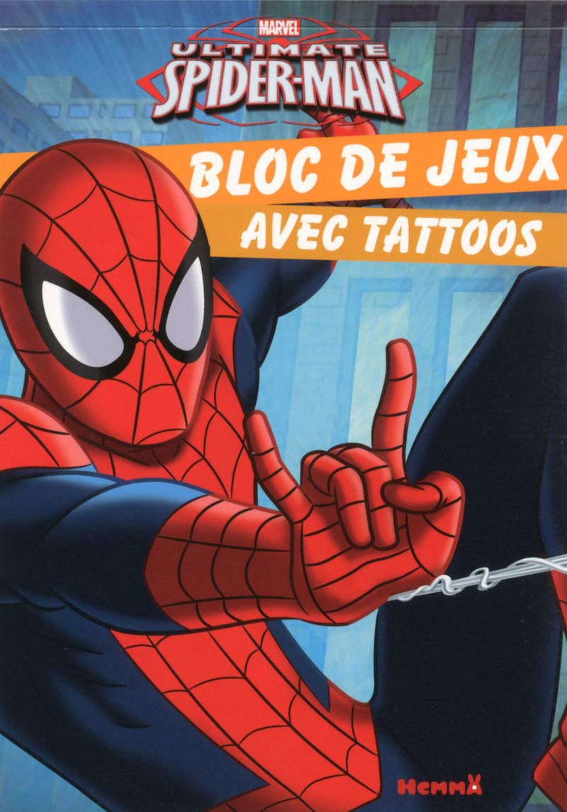 Disney Marvel - Ultimate Spider-Man - Bloc de jeux avec tattoos book