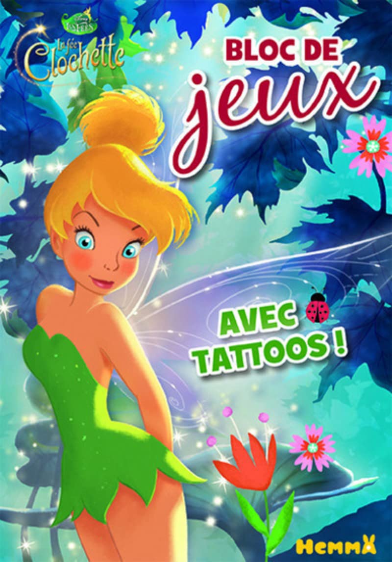 Disney Les Fées - La Fée Clochette - Bloc de jeux avec tattoos book