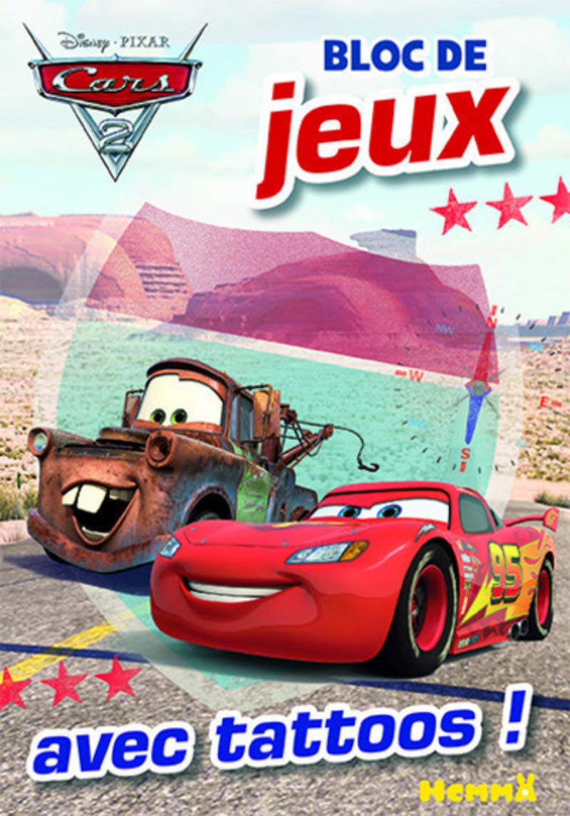 Cars - Bloc de jeux avec tattoos book